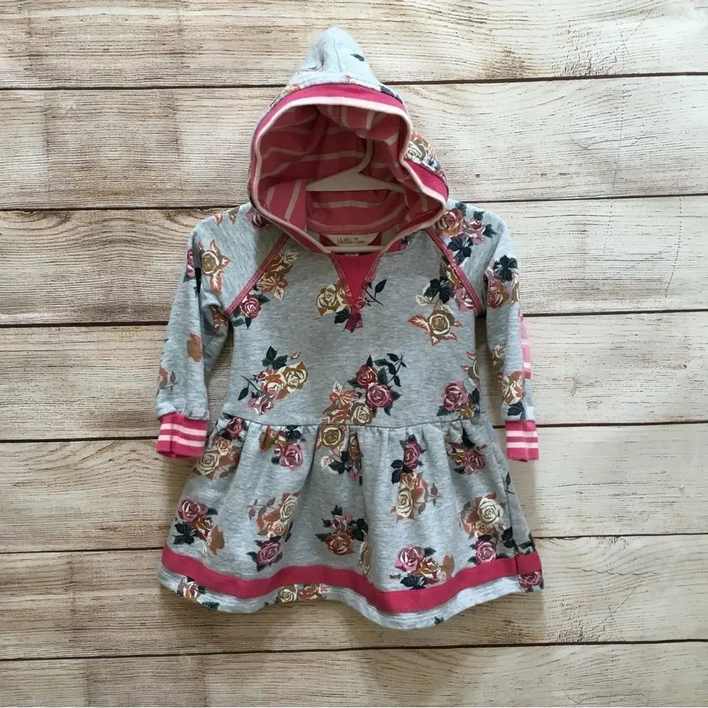 MATILDA JANE SO RELAXED FLORAL PRINT HOODED DRESS‎